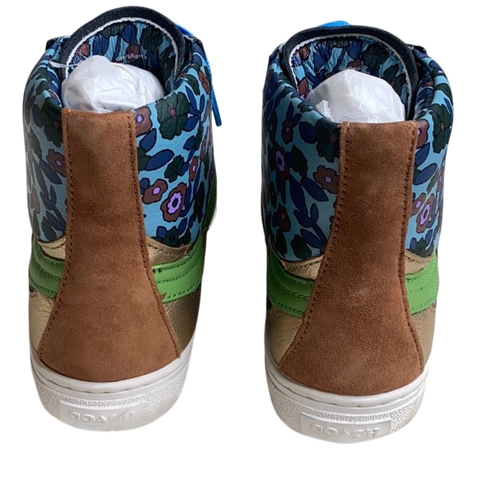 Coach C203 Floral High Top Sneakers New Size 6 - Picture 4 of 7